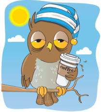 An Owl with caffeine