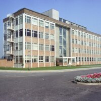 The LMB building, Addenbrooke’s Hospital Site, 1962.