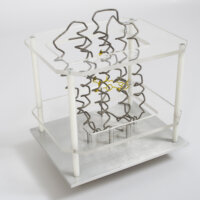 Byron’s bender wire model of bacteriorhodopsin, c.1980s.