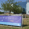External sign in front of the building