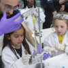 Girls doing the Chromatography activity